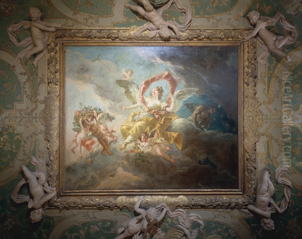 Dawn Oil Painting by Gaspare Diziani