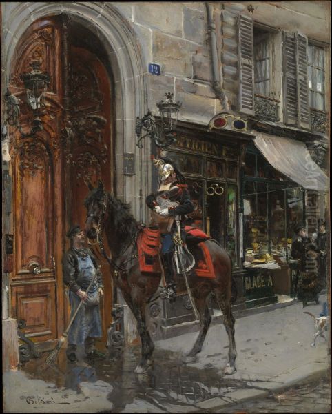 La Depeche Oil Painting by Giovanni Boldini