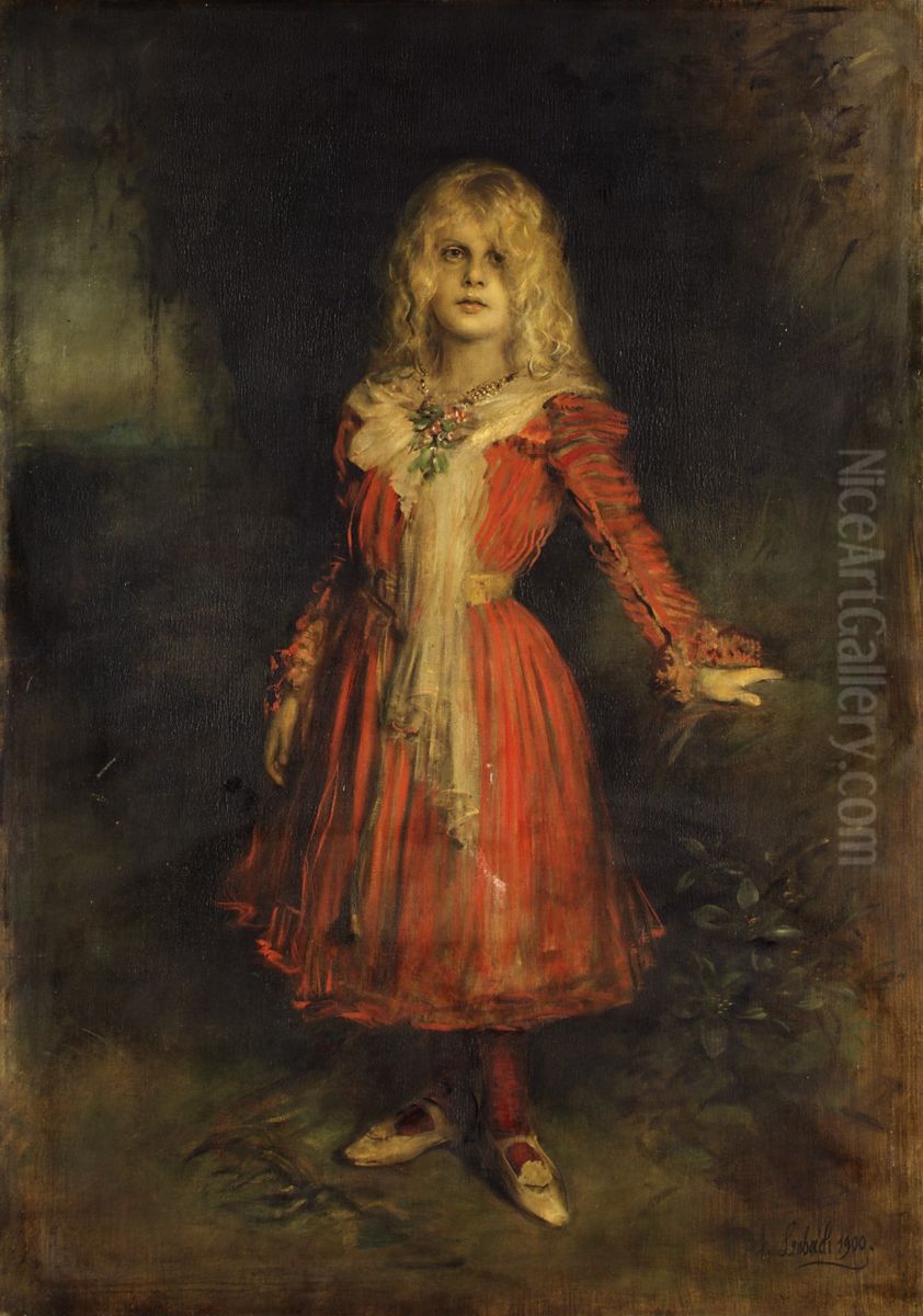 Marion Lenbach (1892-1947), the Artist's Daughter Oil Painting by Lenbach Franz Von