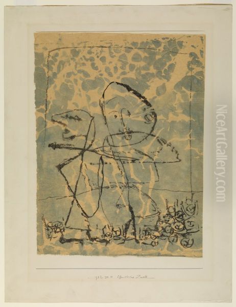 Offentliches Duell. Oil Painting by Paul Klee