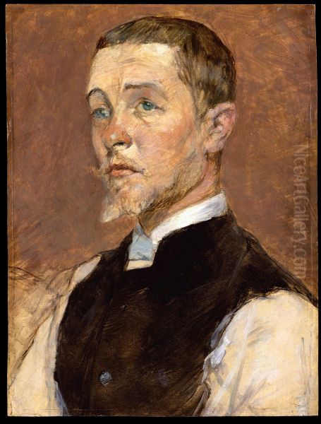 Albert (Rene) Grenier (1858-1925) Oil Painting by Henri De Toulouse-Lautrec