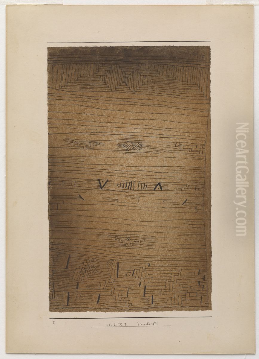 Inscription. Oil Painting by Paul Klee