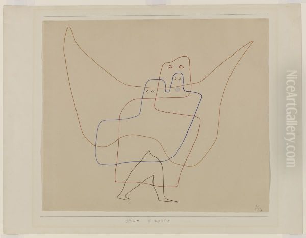 In Engelshut. Oil Painting by Paul Klee