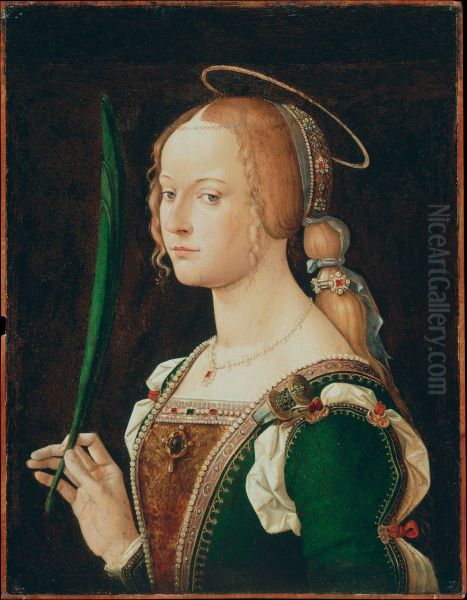 Saint Justina of Padua Oil Painting by Bartolomeo Montagna