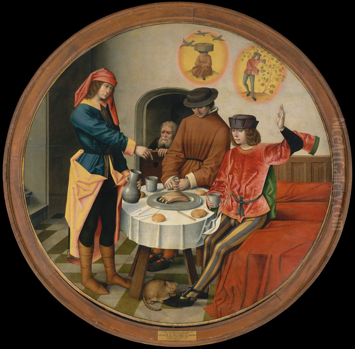 Joseph Interpreting the Dreams of His Fellow Prisoners Oil Painting by Master of Affligem