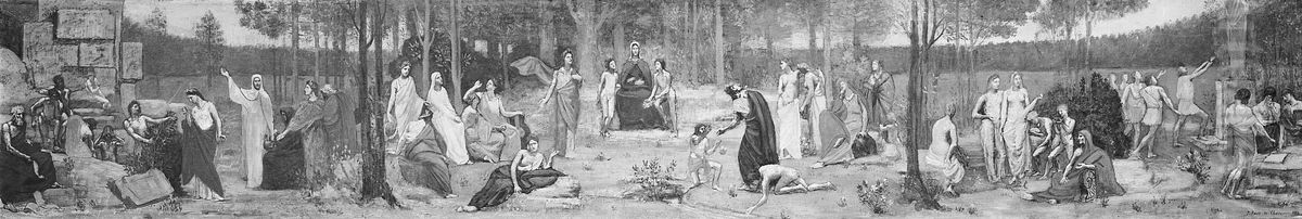 The Allegory of the Sorbonne Oil Painting by Pierre Puvis de Chavannes