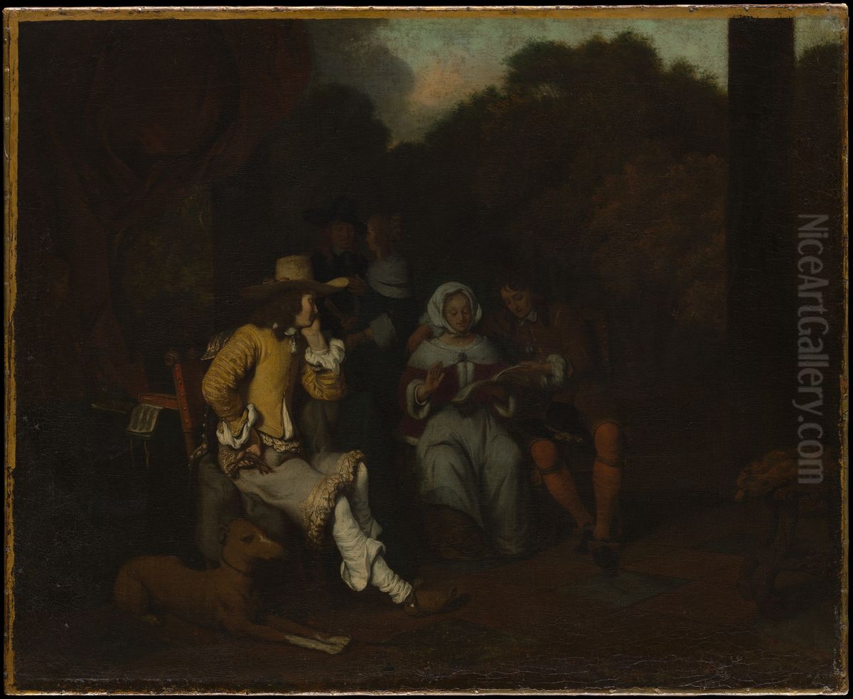 A Musical Party Oil Painting by Gerbrand Van Den Eeckhout