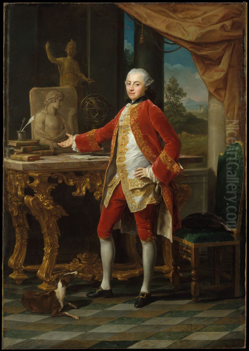 Portrait of a Young Man Oil Painting by Pompeo Batoni