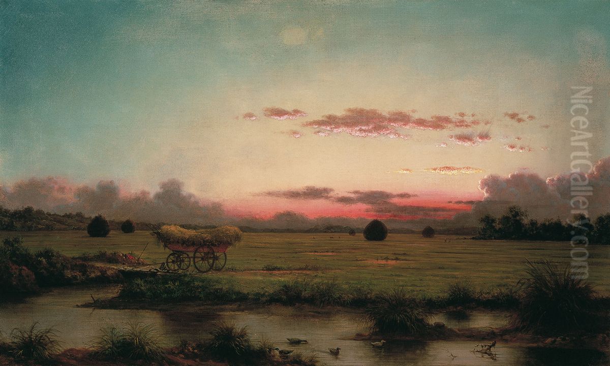Pantanos en Rhode Island Oil Painting by Martin Johnson Heade
