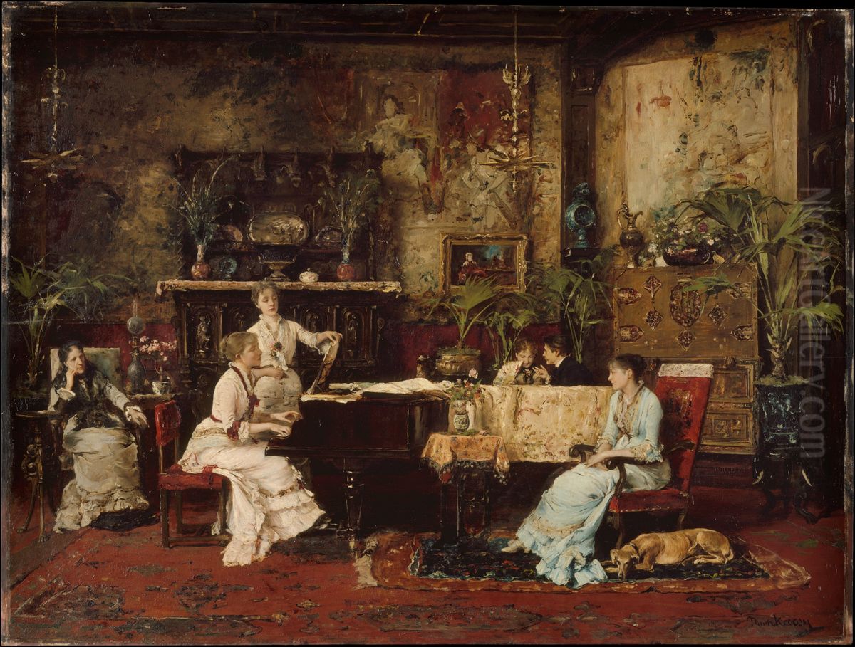The Music Room Oil Painting by Mihaly Munkacsy