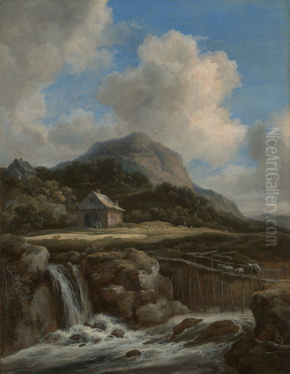 Waterval Oil Painting by Jacob Van Ruisdael