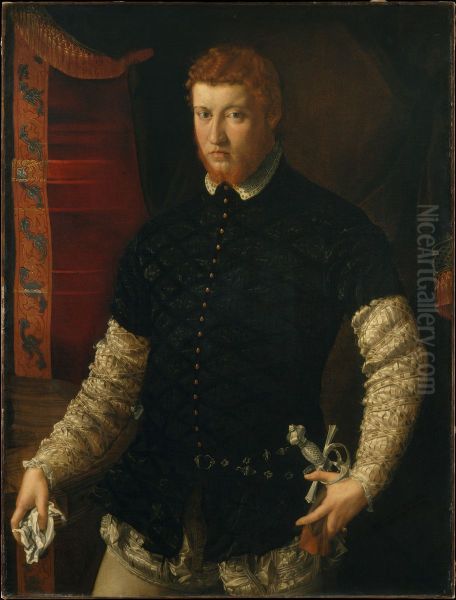 Portrait of a Man Oil Painting by Francesco Salviati