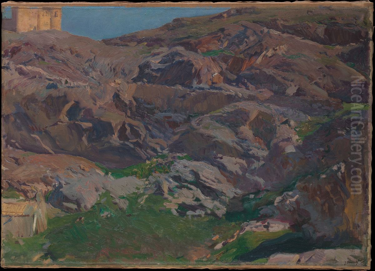 Castle of San Servando, Toledo Oil Painting by Joaquin Sorolla