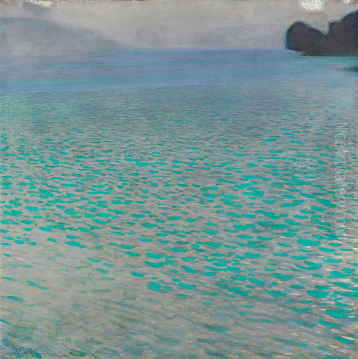 Attersee Oil Painting by Gustav Klimt