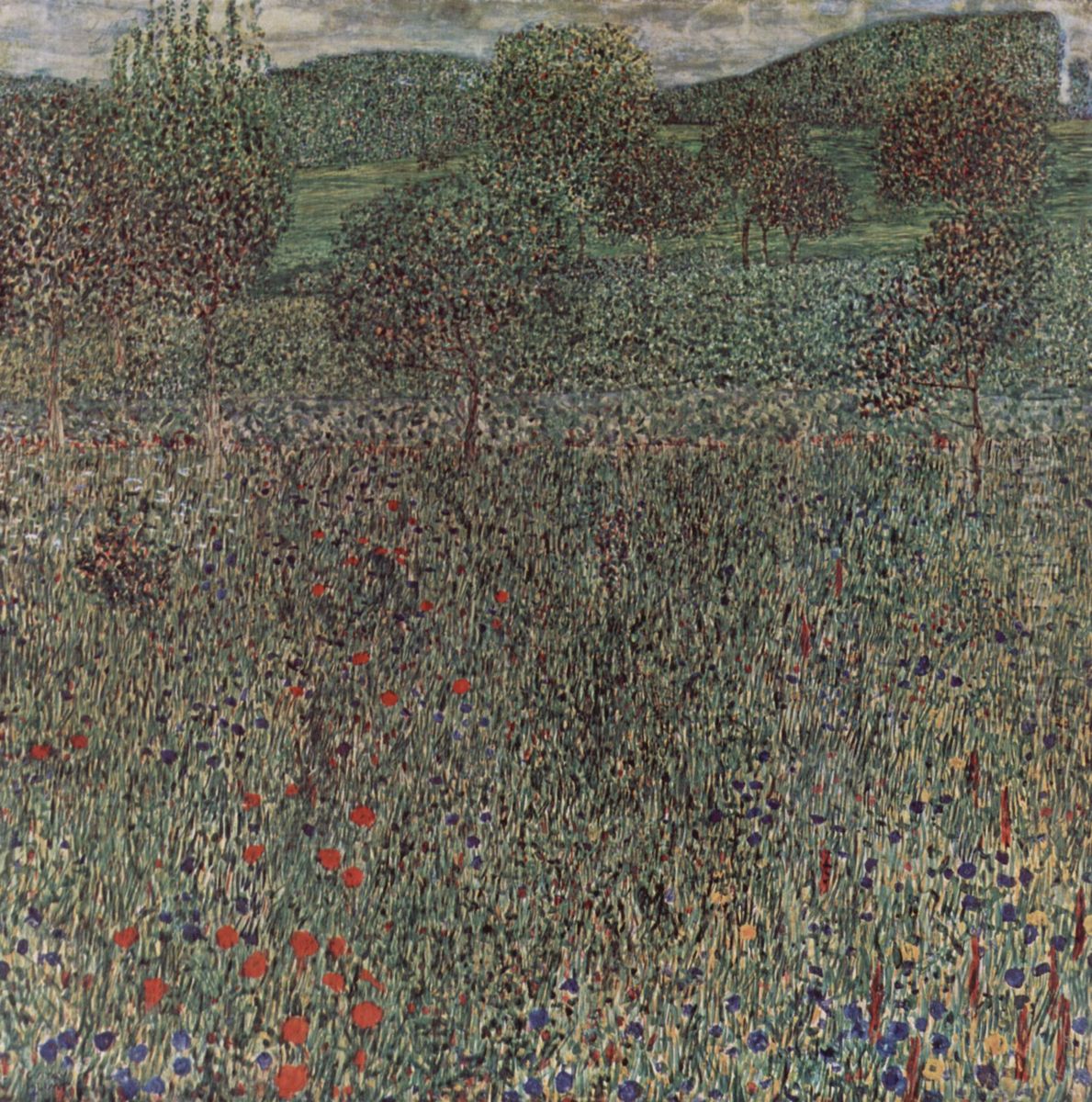 Bluhendes Feld Oil Painting by Gustav Klimt