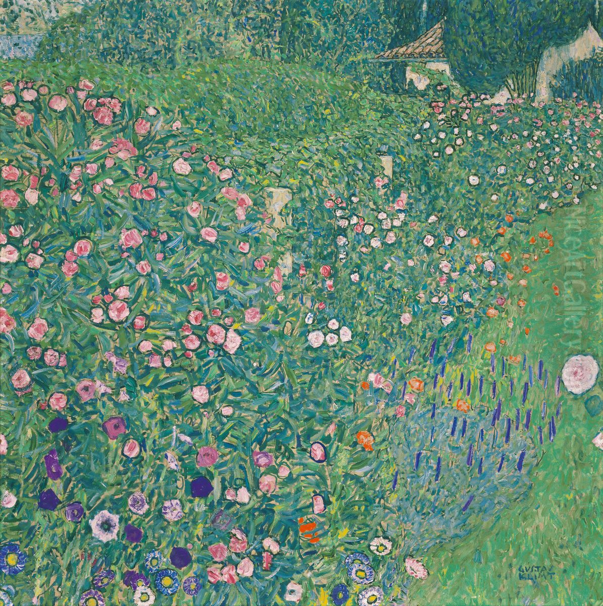 Italian horticultural landscape Oil Painting by Gustav Klimt