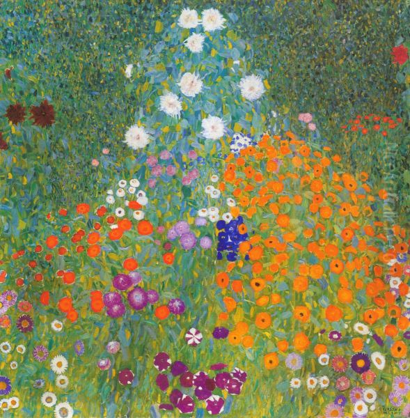 Cottage Garden Oil Painting by Gustav Klimt