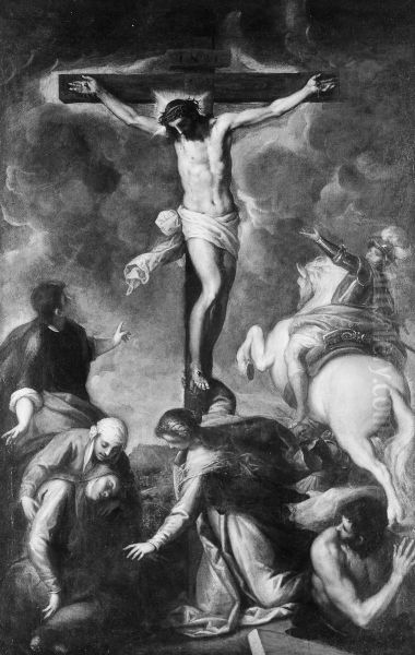The Crucifixion Oil Painting by Palma il Giovane