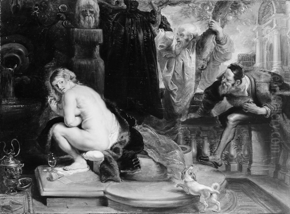 Susanna and the Elders Oil Painting by (studio of) Rubens, Peter Paul