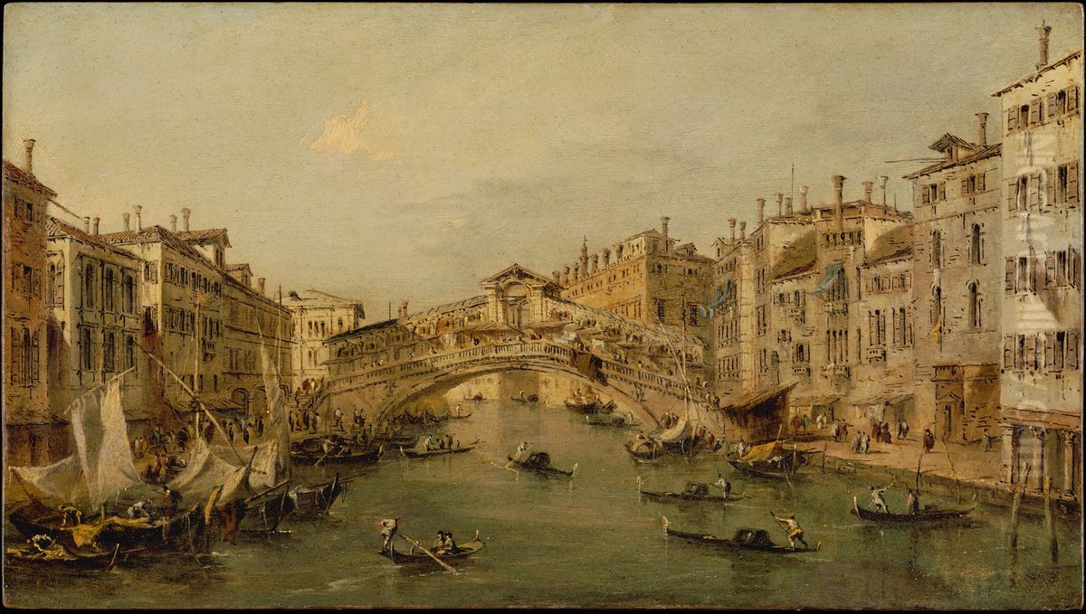 The Rialto Oil Painting by Francesco Guardi