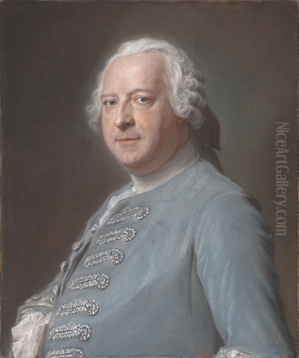 Jean-Charles Garnier d'Isle Oil Painting by Maurice Quentin de La Tour
