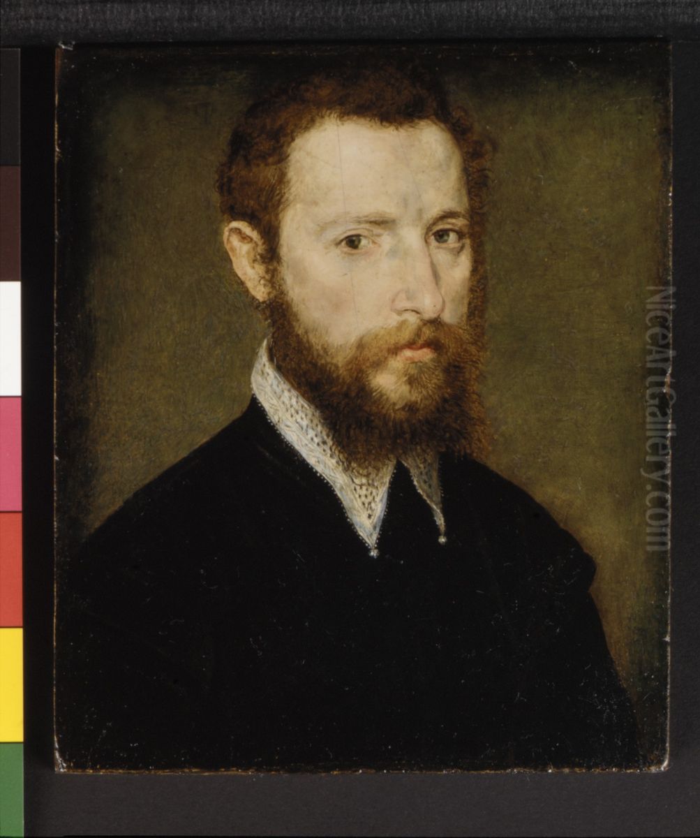 Portrait of a Man with a Pointed Collar Oil Painting by Corneille De Lyon