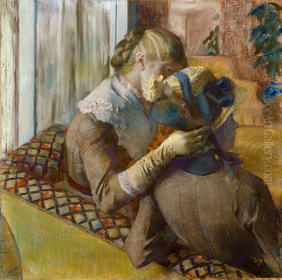 Chez le modiste Oil Painting by Edgar Degas