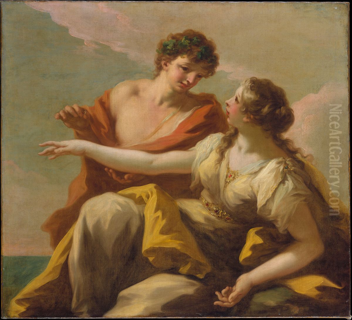 Bacchus and Ariadne Oil Painting by Giovanni Antonio Pellegrini