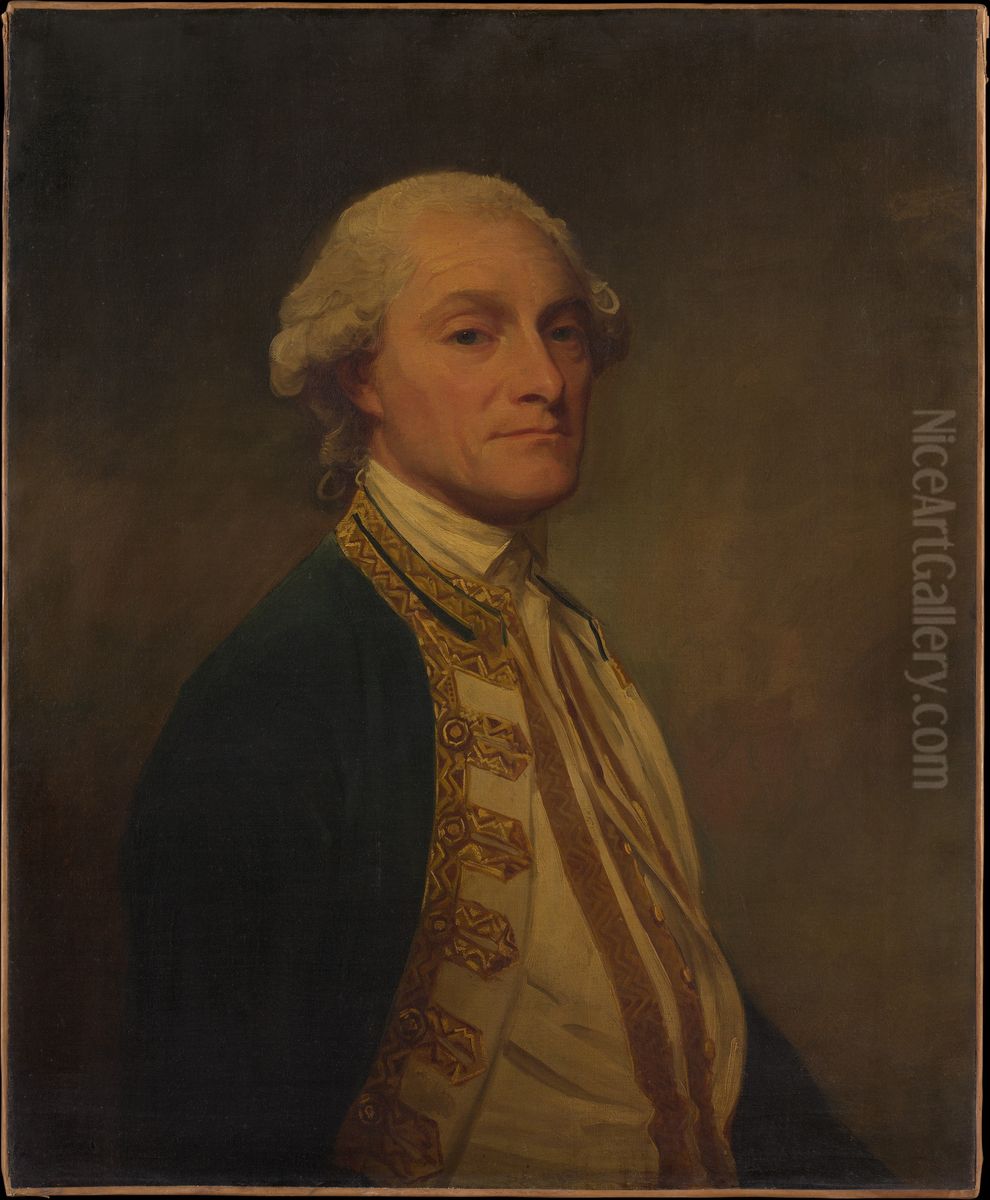 Admiral Sir Chaloner Ogle (1726-1816) Oil Painting by George Romney