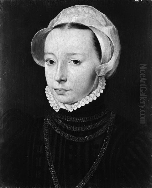 Portrait of a Young Woman Oil Painting by Pieter Pourbus