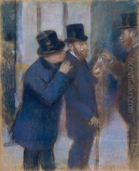 Portraits at the Stock Exchange Oil Painting by Edgar Degas