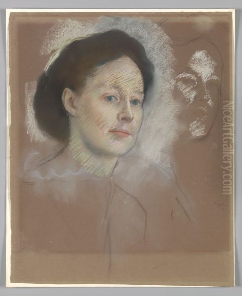 The Artist's Cousin, Probably Mrs. William Bell (Mathilde Musson, 1841-1878) Oil Painting by Edgar Degas