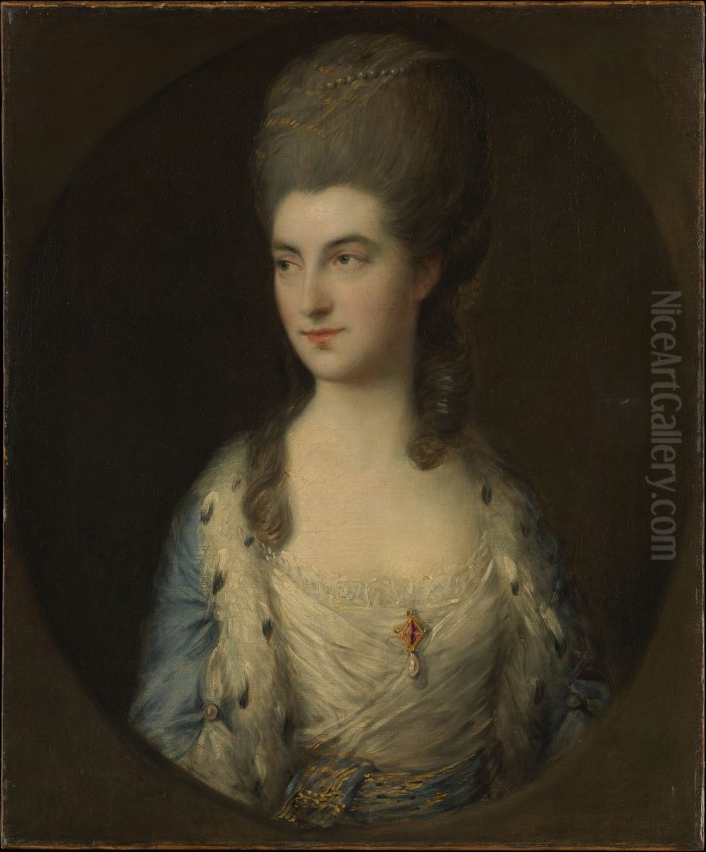 Portrait of a Young Woman, Called Miss Sparrow Oil Painting by Thomas Gainsborough