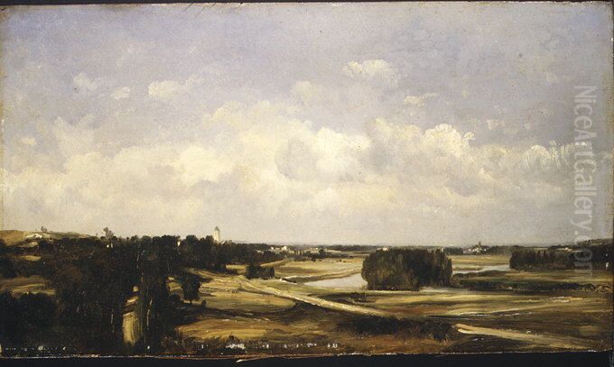 Valley of the River Loire Oil Painting by Jules Dupre