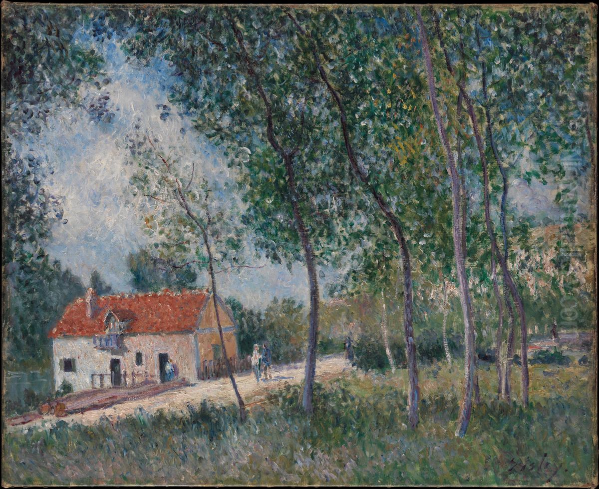 The Road from Moret to Saint-Mammes Oil Painting by Alfred Sisley
