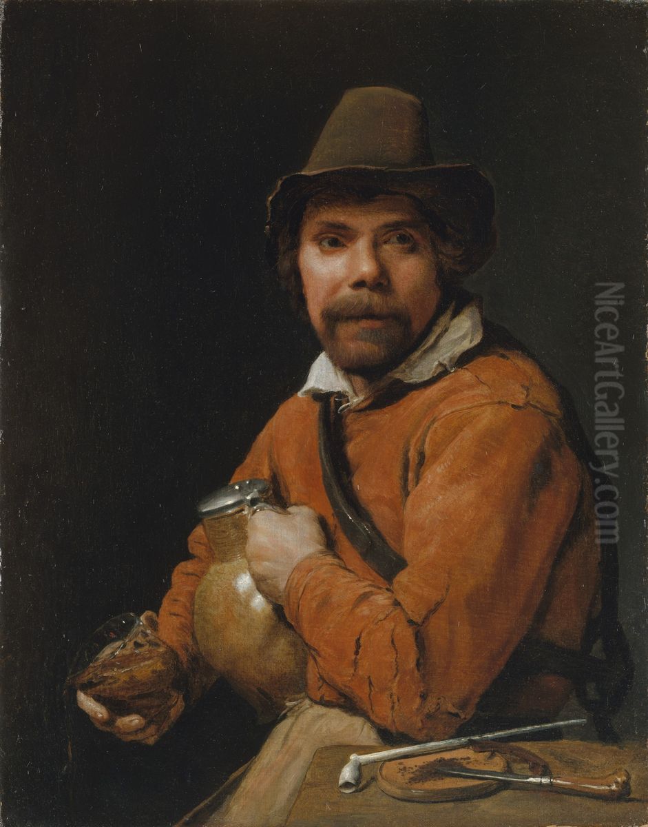 Man Holding a Jug Oil Painting by Michiel Sweerts