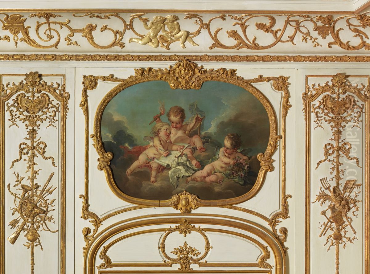 Allegory of Lyric Poetry Oil Painting by Francois Boucher