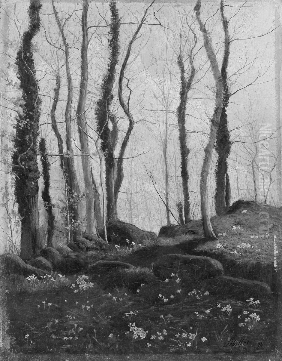 Spring in Brittany Oil Painting by Paul Sebillot