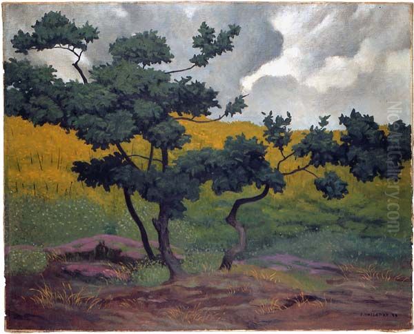 Paysage compose, sous-bois Oil Painting by Felix Vallotton