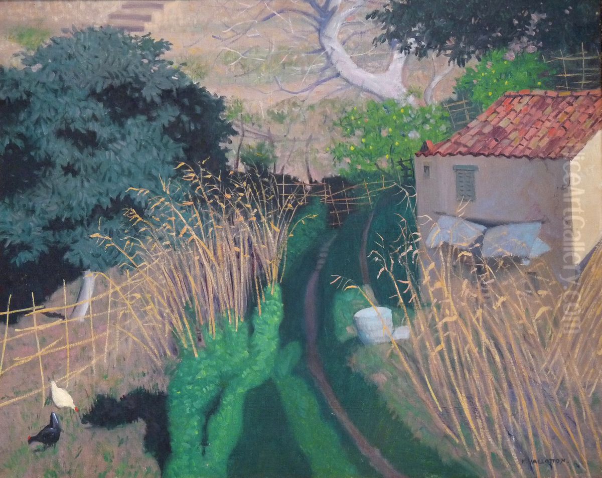 House and Reeds Oil Painting by Felix Vallotton