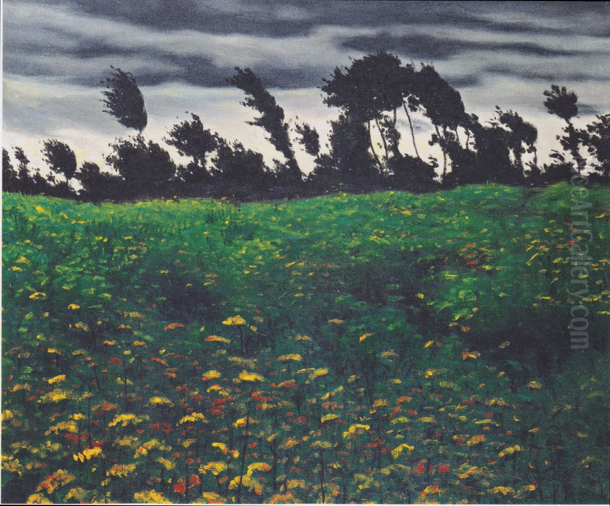 Le champ fleuri(The blooming field); legacy of Dr. Werner and Regina Buhler-Eberhard, 2003. Oil Painting by Felix Vallotton