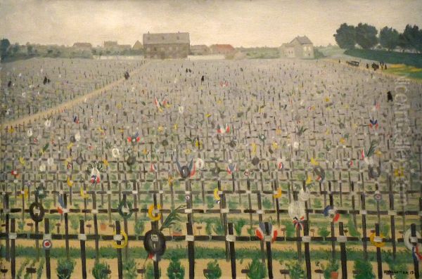 Le Cimetiere militaire de Chalons Oil Painting by Felix Vallotton
