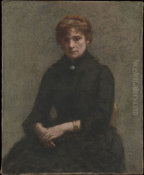 Portrait of a Woman Oil Painting by Henri Fantin-Latour