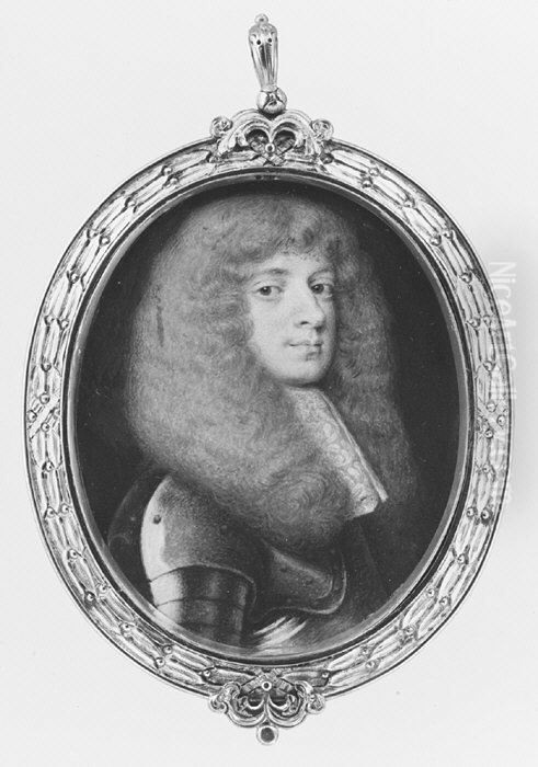 Portrait of a Man, Said to Be John Cecil (1628-1678), Fourth Earl of Exeter Oil Painting by Richard (Dwarf Gibson) Gibson