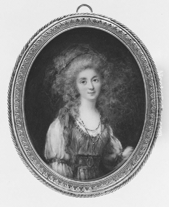 Portrait of a Young Woman Oil Painting by Peter Adolf Hall
