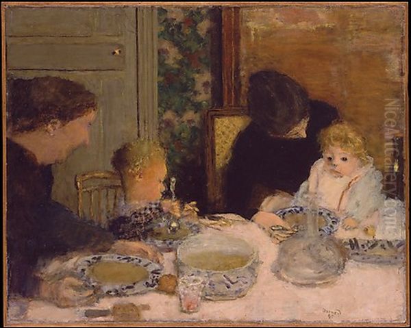 Le repas des enfants Oil Painting by Pierre Bonnard
