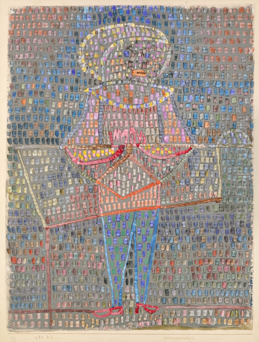 Boy in Fancy Dress Oil Painting by Paul Klee