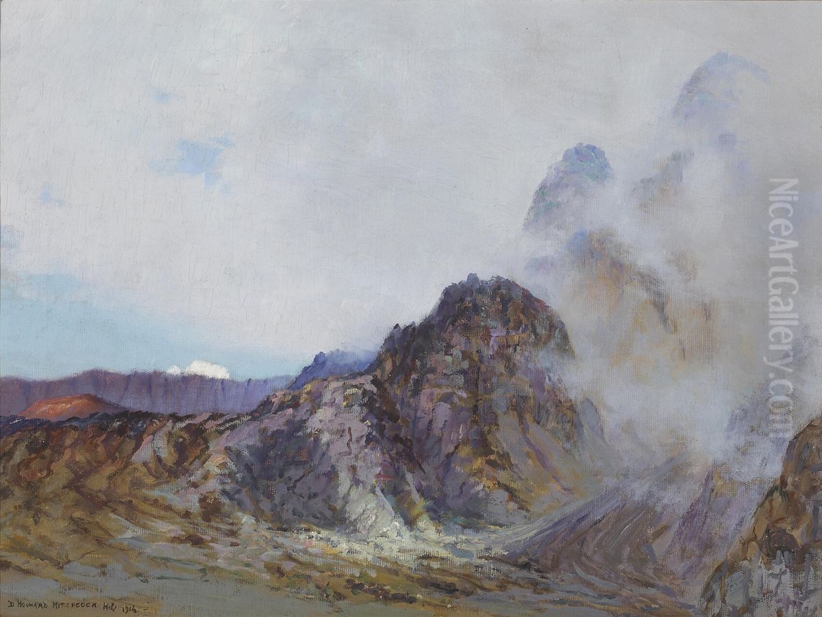 Haleakala, rim of the crater at sunrise Oil Painting by D. Howard Hitchcock