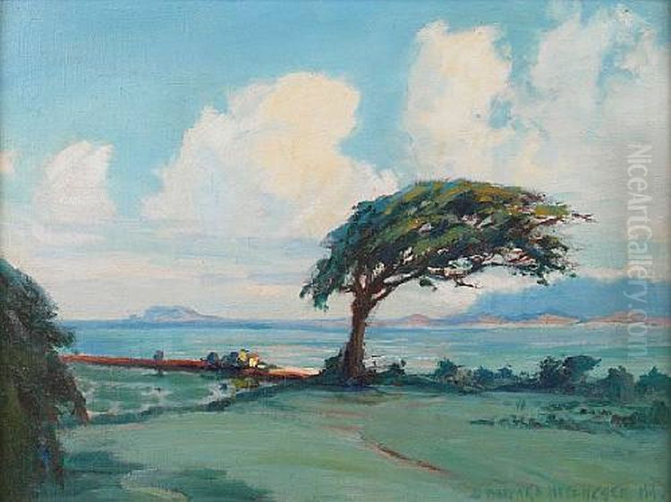Kohola-lele Fish Pond near Mokolii Oil Painting by D. Howard Hitchcock
