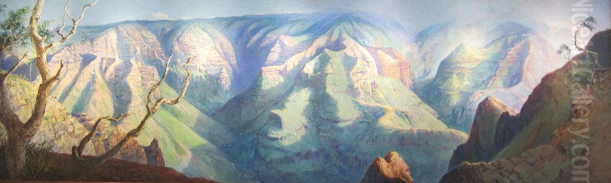Waimea Canyon, Kauai Oil Painting by D. Howard Hitchcock